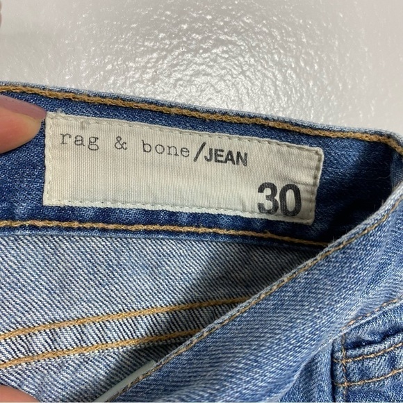 rag & bone Boyfriend Moss Ripped-Knee Jeans - Picture 8 of 12